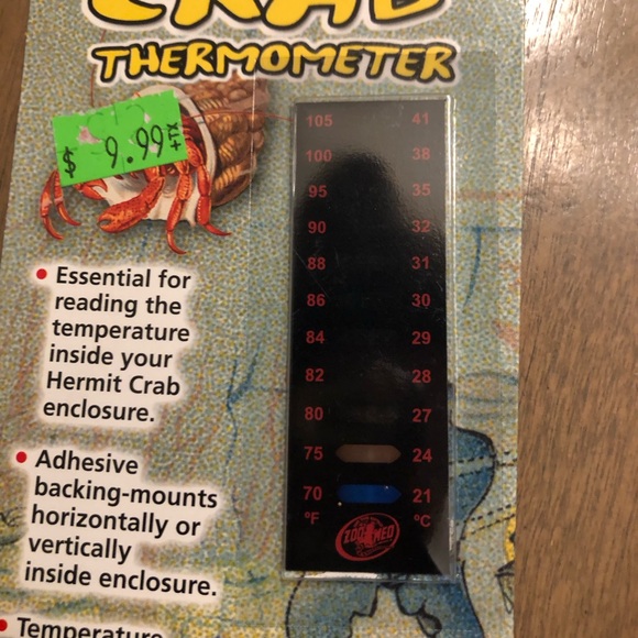 NEW Zoo Med Hermit Crab Reptile Enclosure Pet Thermometer - Picture 4 of 4